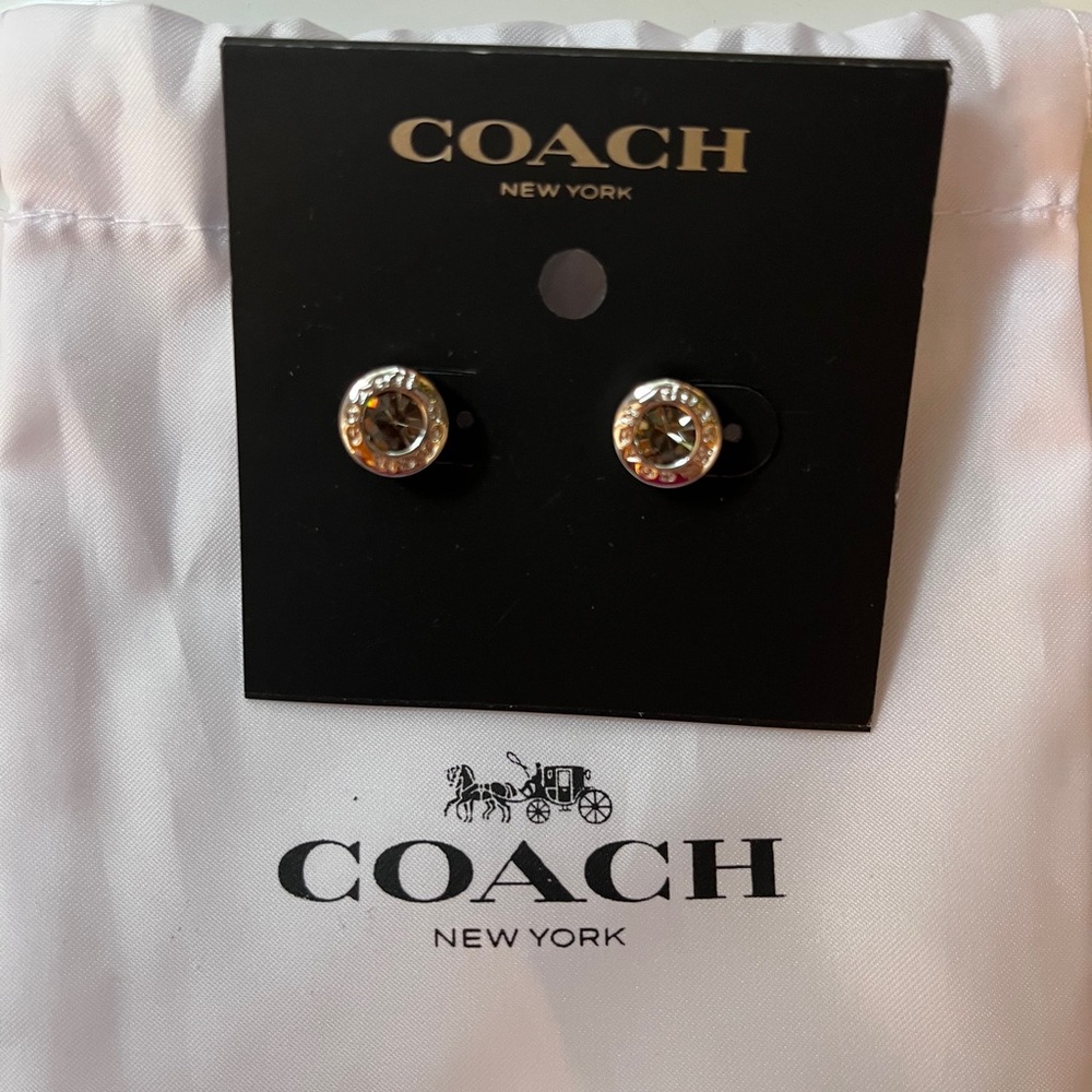 Coach Silver stud Earrings - Picture 5 of 5